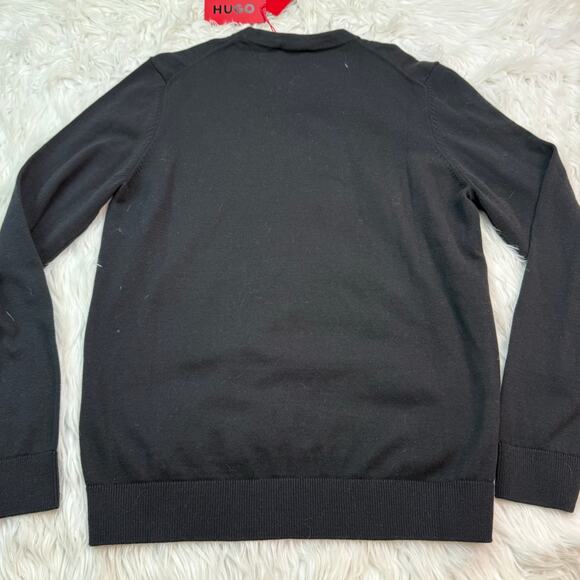 HUGO by Hugo Boss Men's San Cassius Logo Sweater Black Size M NWT Urban Luxury - Picture 15 of 15